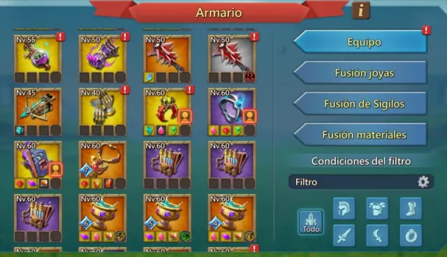 Rally Lead 1235%, 5 champ mítica 1 lvl 12 + 4 PURPURA! REMATO · 26 / 228