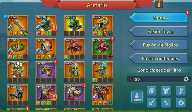 Rally Lead 1235%, 5 champ mítica 1 lvl 12 + 4 PURPURA! REMATO · 29 / 228