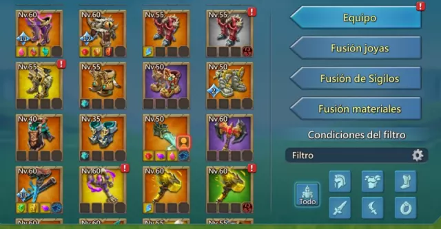 Rally Lead 1235%, 5 champ mítica 1 lvl 12 + 4 PURPURA! REMATO · 23 / 228