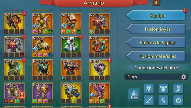 Rally Lead 1235%, 5 champ mítica 1 lvl 12 + 4 PURPURA! REMATO · 9 / 228