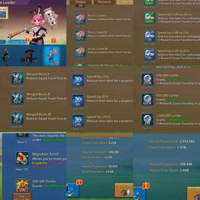 Low Base Might  / 501-504-515% Base stats · 2 / 8
