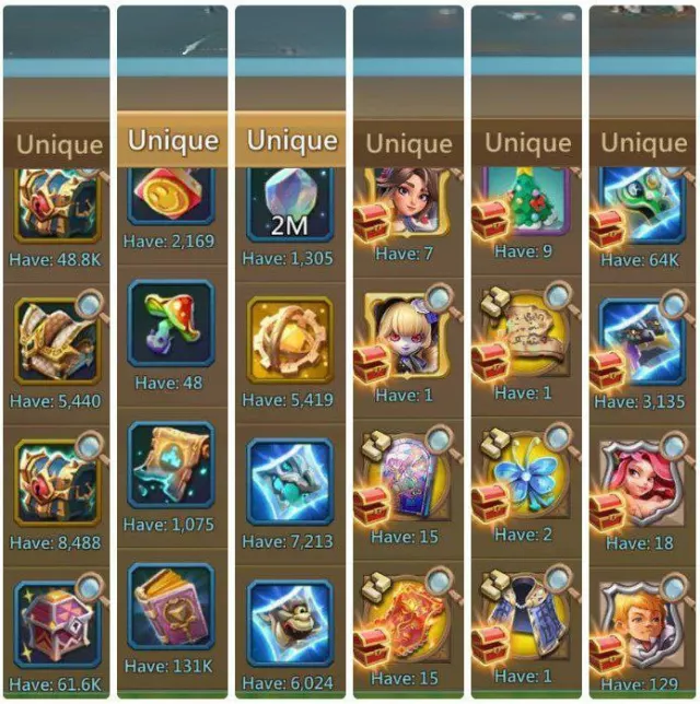 15 Champ mythic / 5x Lv15, 3x Lv12 · 3 / 9