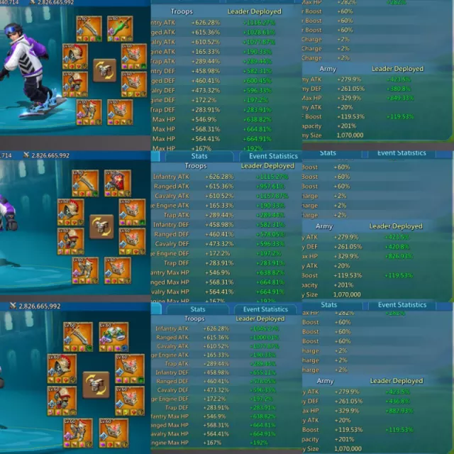 Can go to K1543 / Max stats: 1569-1521-1503% · 8 / 9