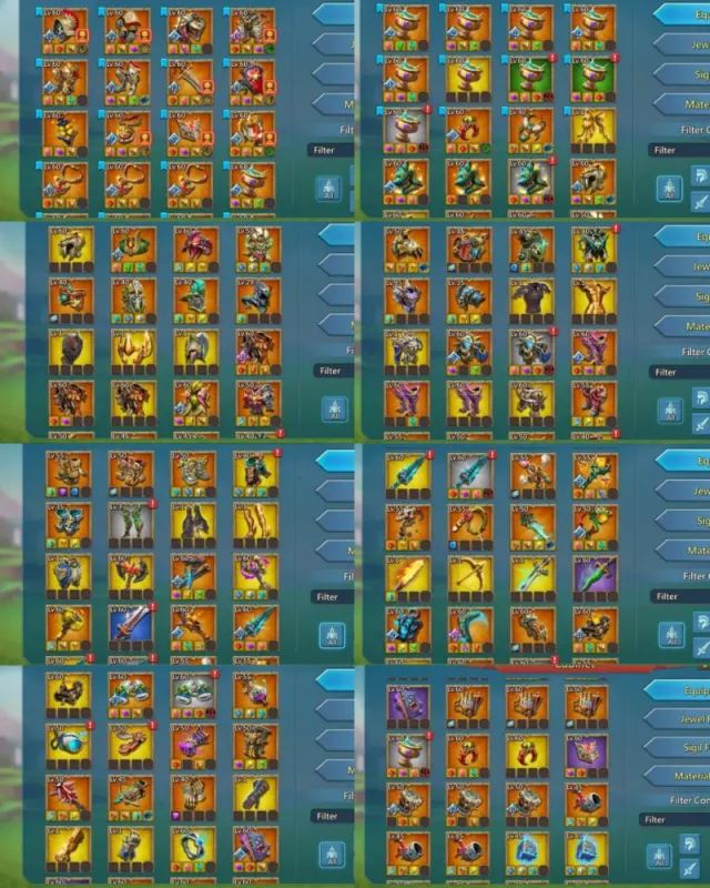 586%,588%,601% B Stats, 3 wonder artifacts · 5 / 7