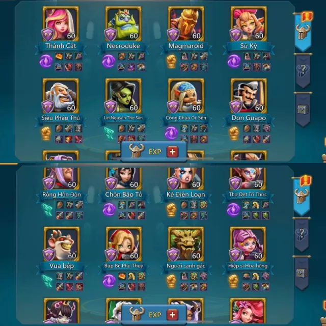 Low quests / Max stats: 1252-1151-1292% · 4 / 7