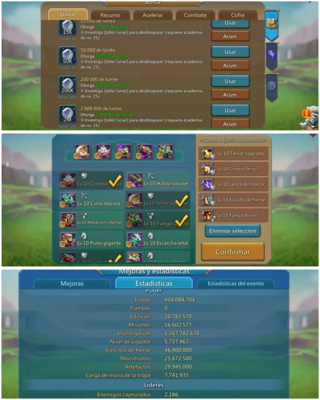 Low quest 1*11k gold  / 8 champs 6 cups · 5 / 7