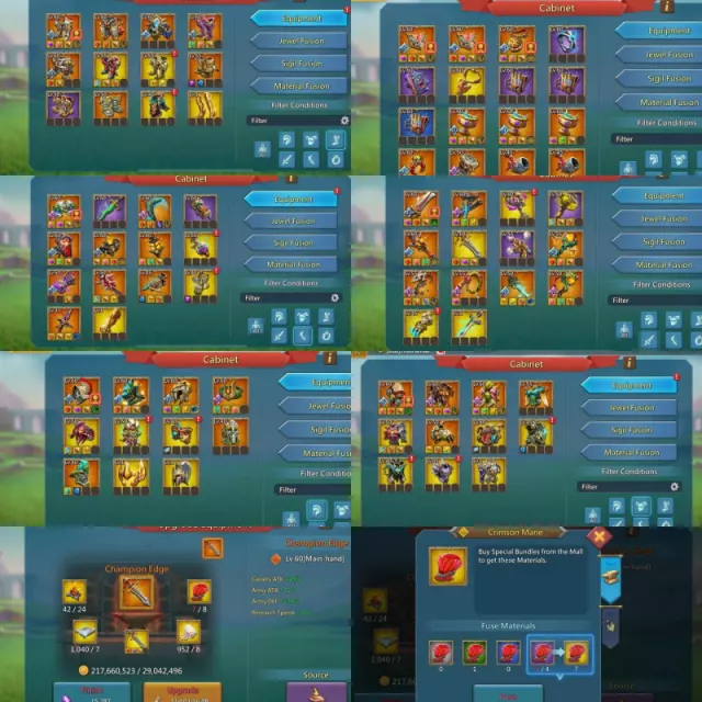 Low quests  might /  Full champ · 6 / 7