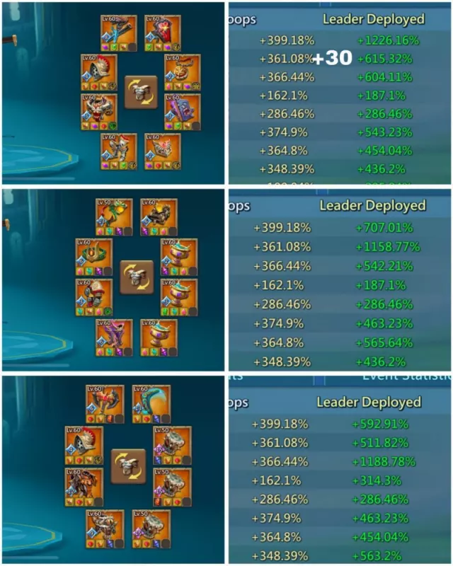 10+1 Champs / 1226-1158-1188% no forts · 5 / 7