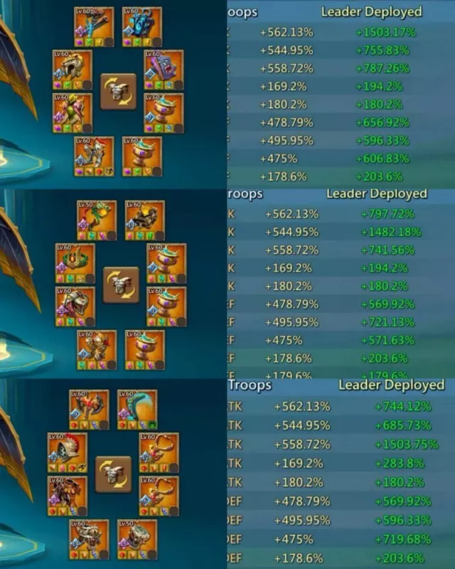 3x11k Heroes Gold / 1 Lv.3, 3 Lv.12 Champs · 6 / 9