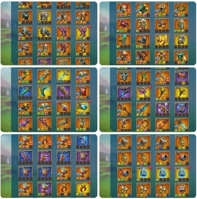 7 Champ mythic / 5 Cups mythic · 8 / 8