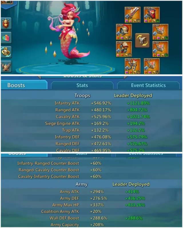 1 Lv.13, 4 Lv.12 Champs, B Stats 546%, 480%, 525% · 1 / 6
