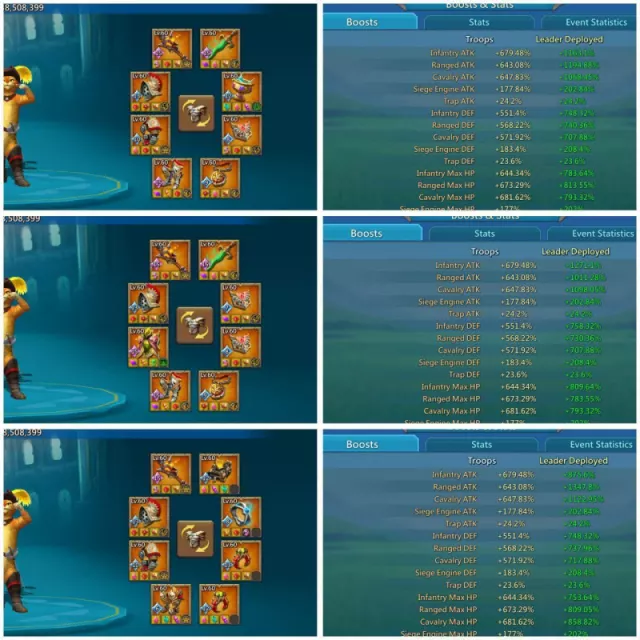 Can go to K1499 / Max stats: 1689-1598-1592 · 8 / 9