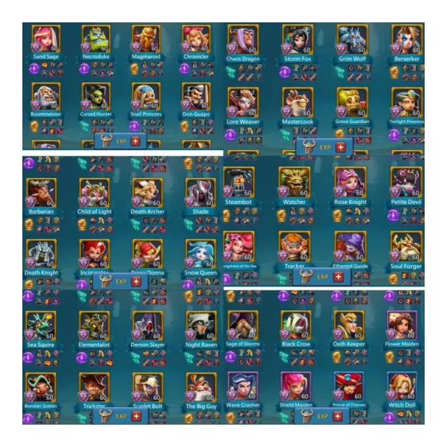 10mythic champ  /  3 lvl 12*1 lvl 11 · 6 / 6