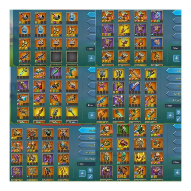 7 mythic champ  /  1214/1110/1115 max stats · 6 / 6