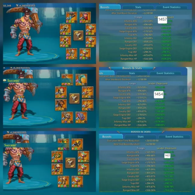 Low quest might / 80 blessed / 1460/1415/1460 · 4 / 4