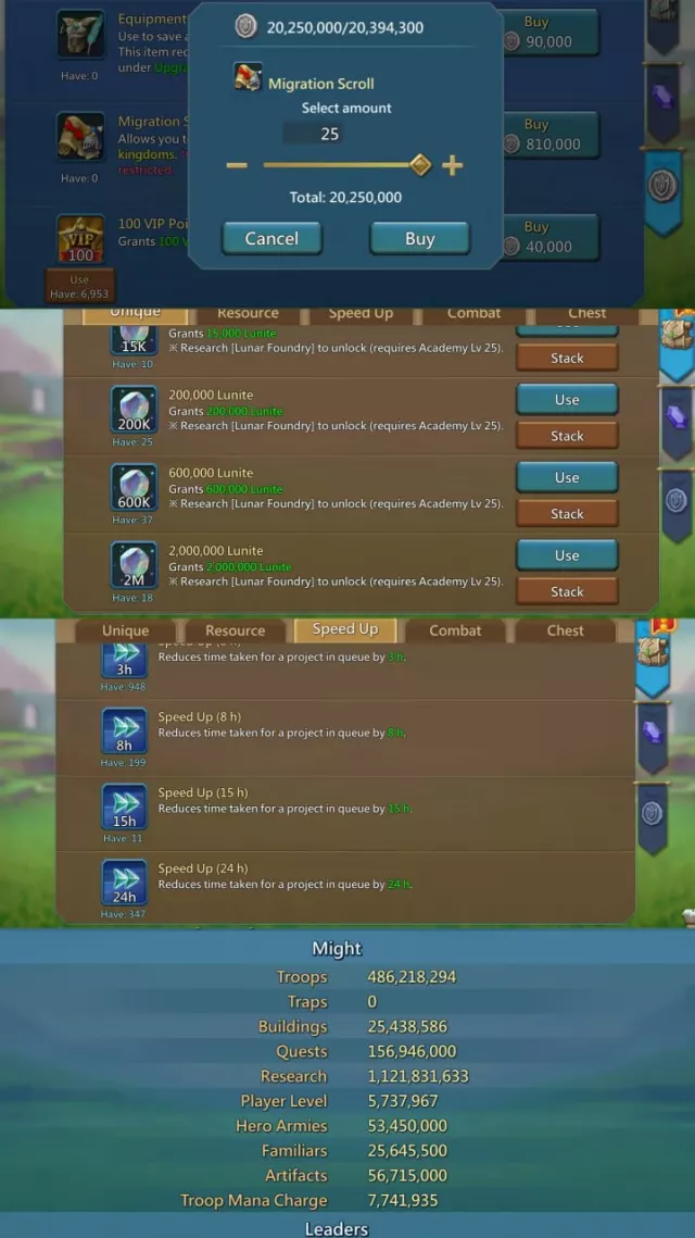 Can go to K1553 / Max stats: 1563-1517-1574% · 7 / 9