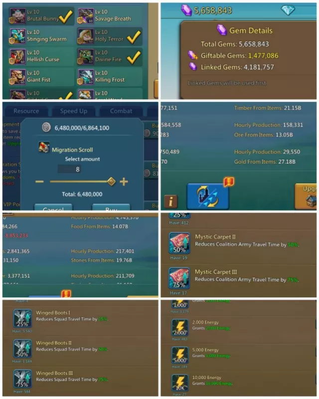 Can go to K1427 / 6 mystic champs + 4 cups · 1 / 5
