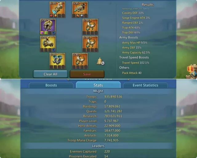 1.9b T5  / 46m troops 550%+ mix / 80+ scrolls · 2 / 6