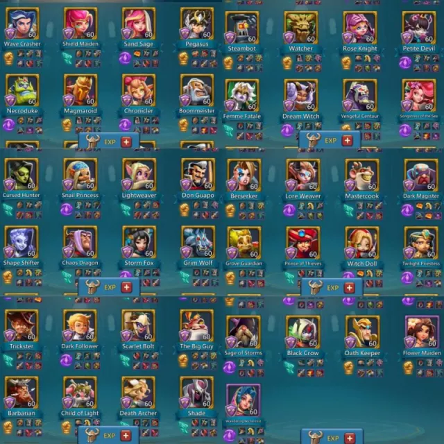 3*11K heroes / 22 champ · 6 / 6