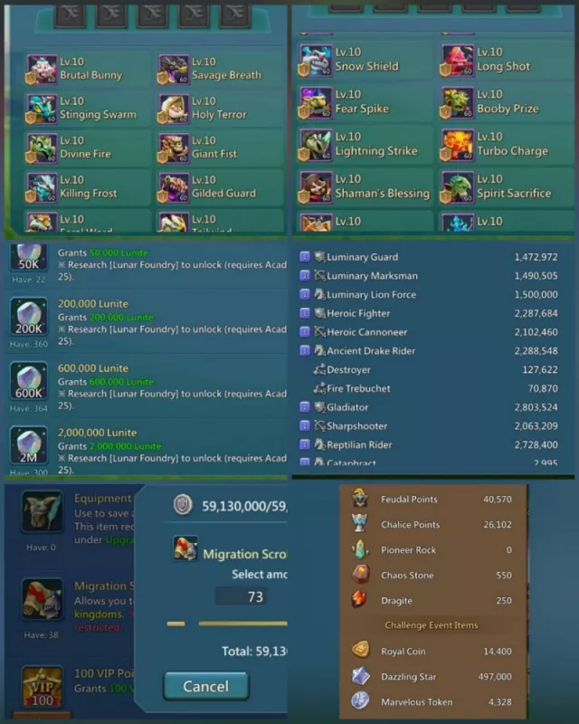 can fly to k1631 / 5 mythic champs · 3 / 8