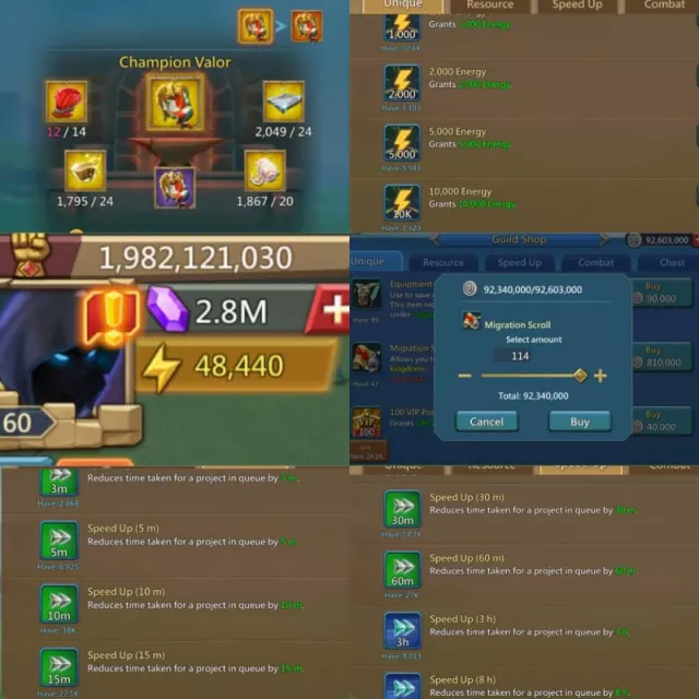 3*11K heroes / 22 champ · 1 / 6