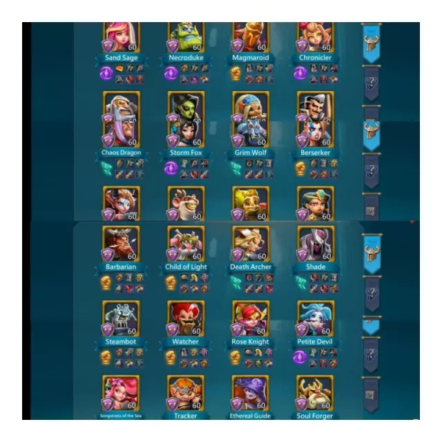 10mythic champ  / 3 lvl 12*1 lvl 11 · 3 / 6