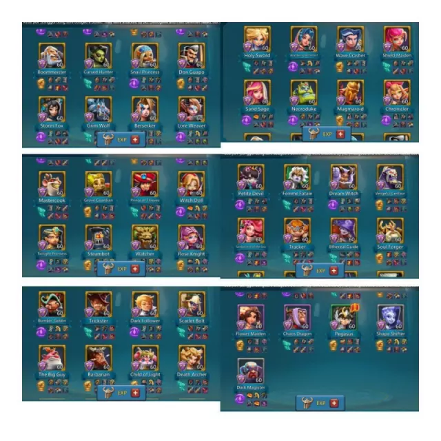 17 champ1*15 and 4 lvl 12 champ 7 cups mythic · 2 / 6