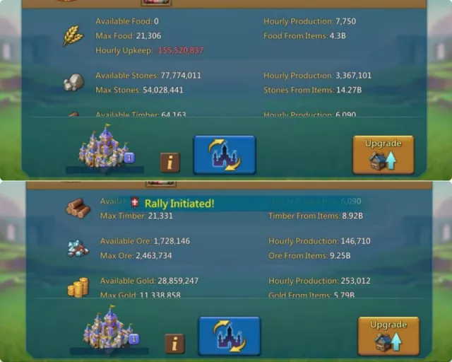 1.9b T5  / 4m gems / 25m+ t4 · 3 / 9