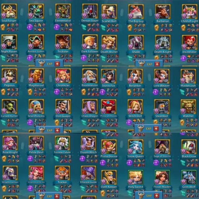 Full Champ / 5 Cups  / 1162-1117-1186% stats · 5 / 6