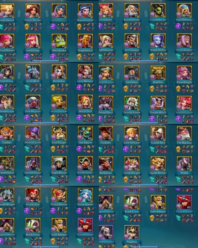 3x11k Heroes Gold / 1 Lv.3, 3 Lv.12 Champs · 9 / 9