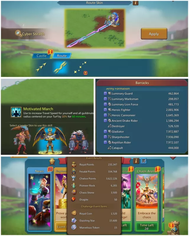 3 Lv.15, 1 Lv.13, 10 Lv.12 Champs · 4 / 7