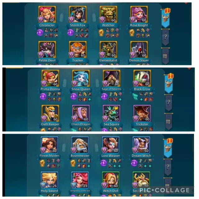 Can go till k1419 / 1*Lvl12+1*11+1*10 Champ Astra · 5 / 8