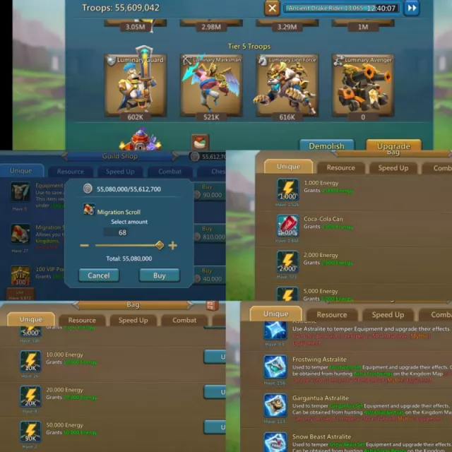 Low quest might / 1145%1067%1032 max stats · 3 / 6