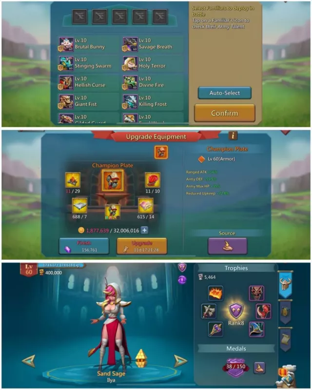 7+1 Champs / 1245–1141–1178% stats · 1 / 6