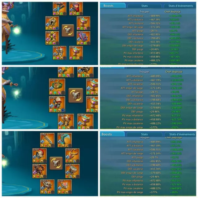 Low quest might / 9 champ full set · 7 / 9
