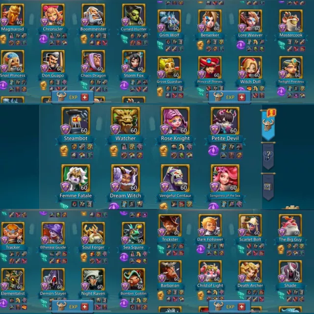 7 champ / Max stats no forts : 1332% 1207% 1312% · 5 / 7