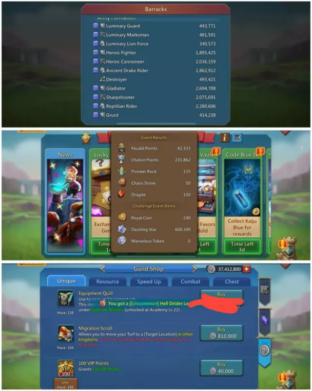 6 mythic champ 1 lvl 12 · 1 / 6
