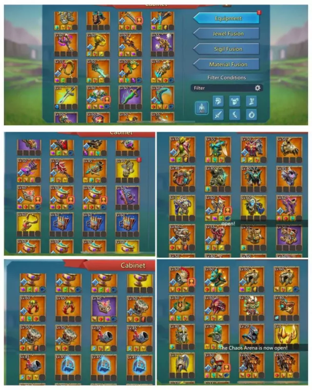 6 Champs / 1175-1115-1200% stats · 9 / 9