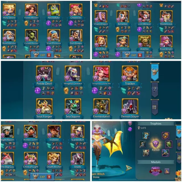 6 mythic champ 1 lvl 12 · 6 / 6