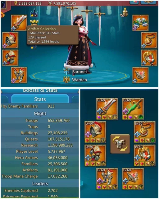 CUENTA LORDS MOBILE | 15 CHAMP | REF 0FF8E · 1 / 1
