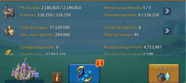 🔥 2 Champ + 3 Copas Míticas | 988% | 77M Tropas · 24 / 26